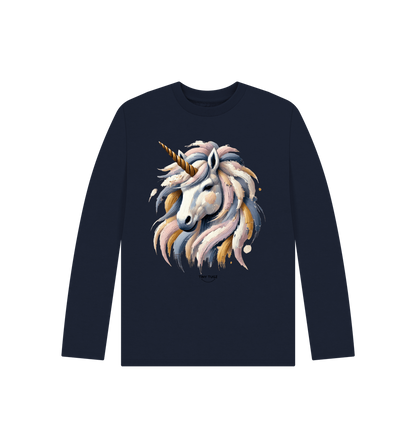 Navy Blue Printed Kids T-Shirt