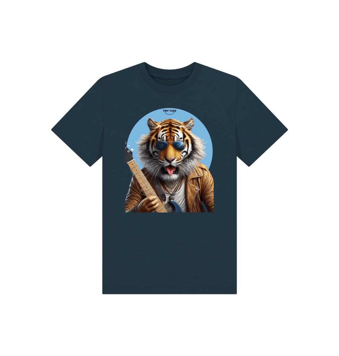 Denim Blue Printed Kids T-Shirt