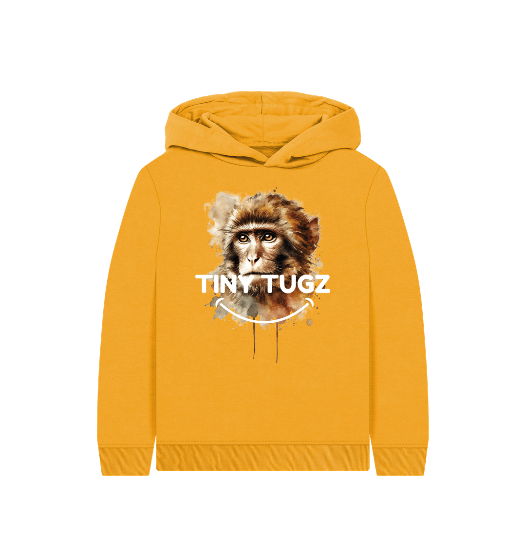 Mustard Printed Kids Hoodie