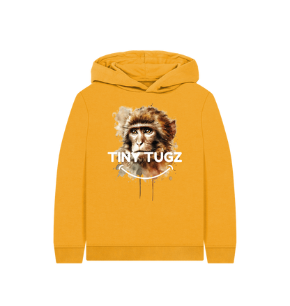 Mustard Printed Kids Hoodie