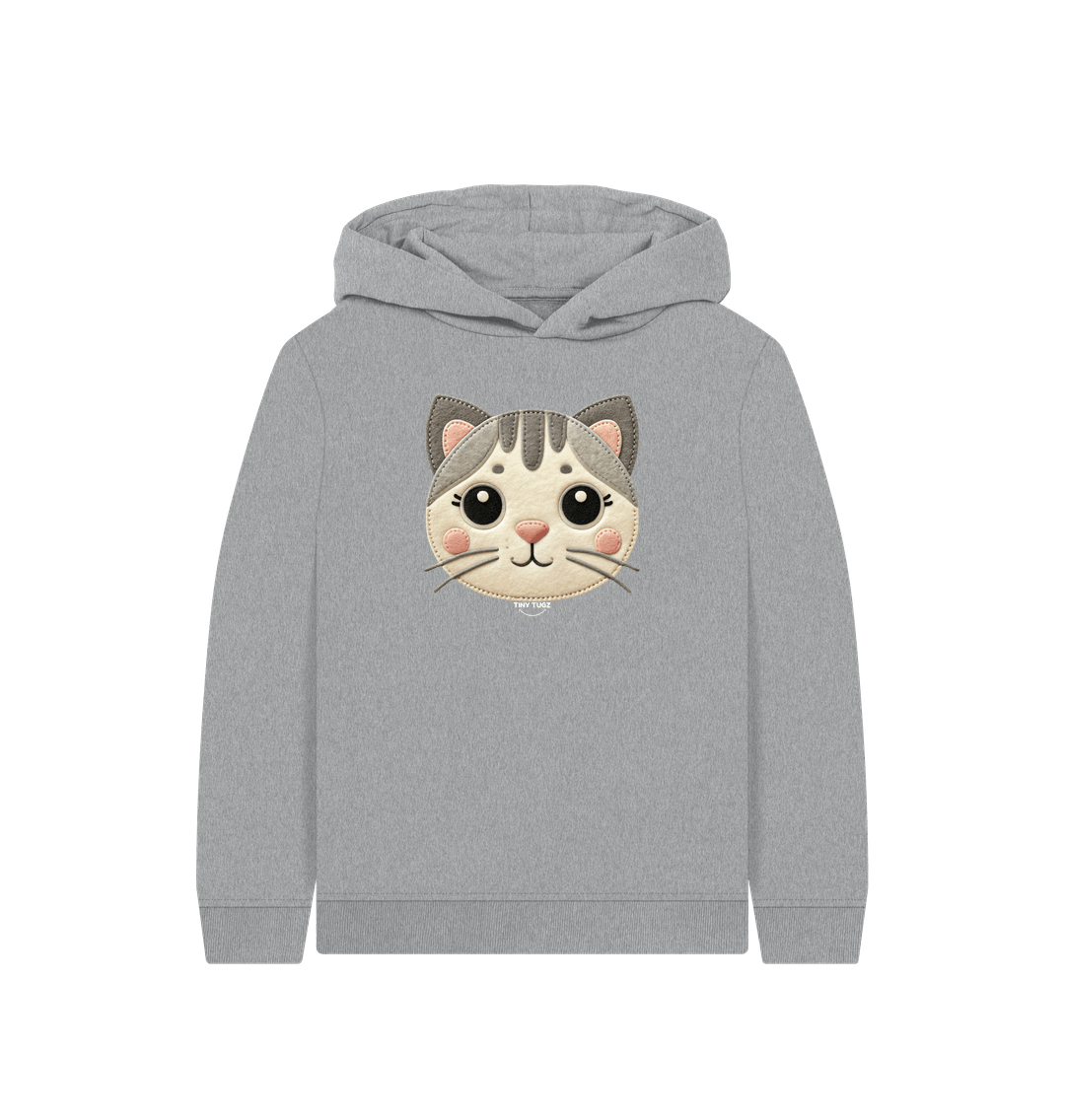 Athletic Grey Printed Kids Hoodie