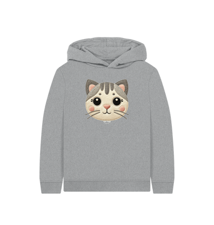 Athletic Grey Printed Kids Hoodie