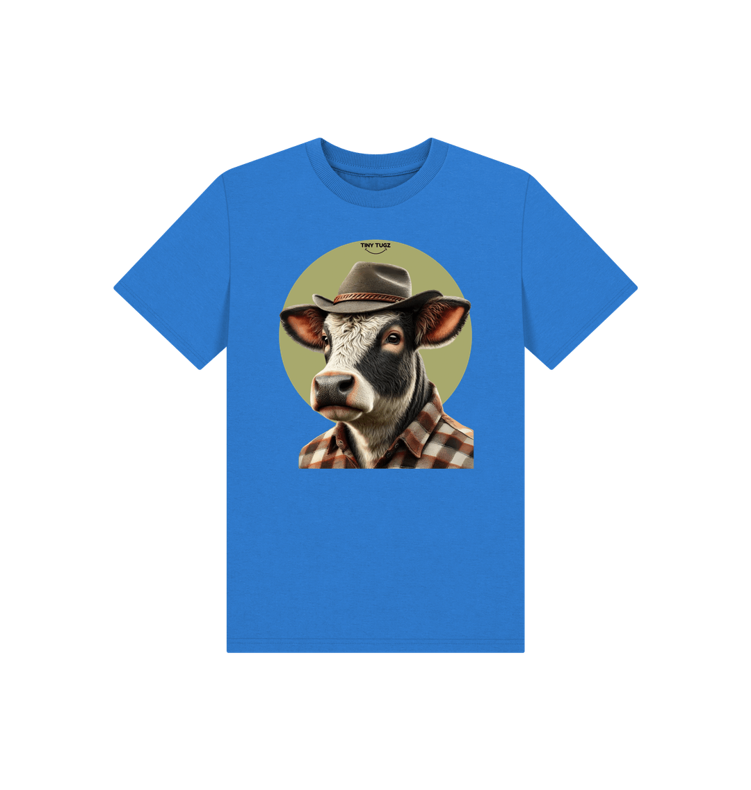 Bright Blue Printed Kids T-Shirt