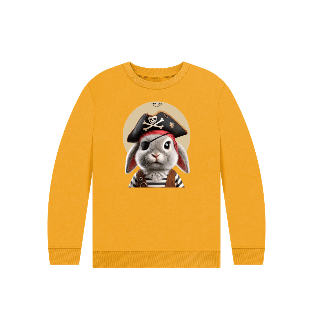 Mustard Printed Kids Jumper