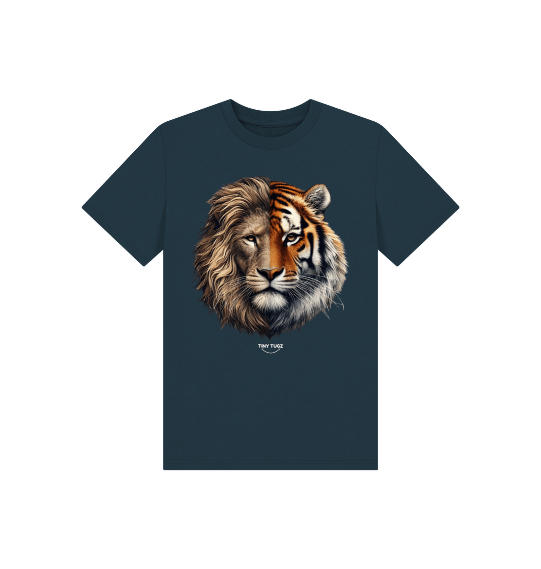 Denim Blue Printed Kids T-Shirt