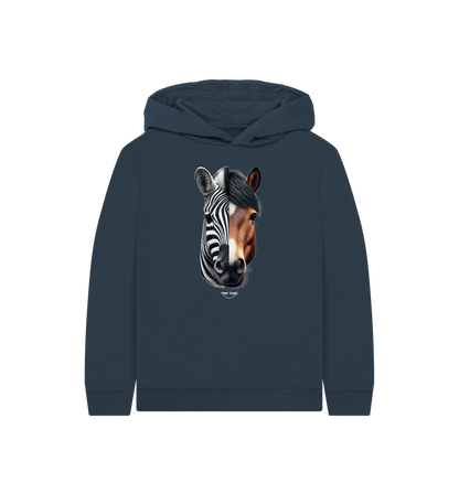 Navy Blue Printed Kids Hoodie