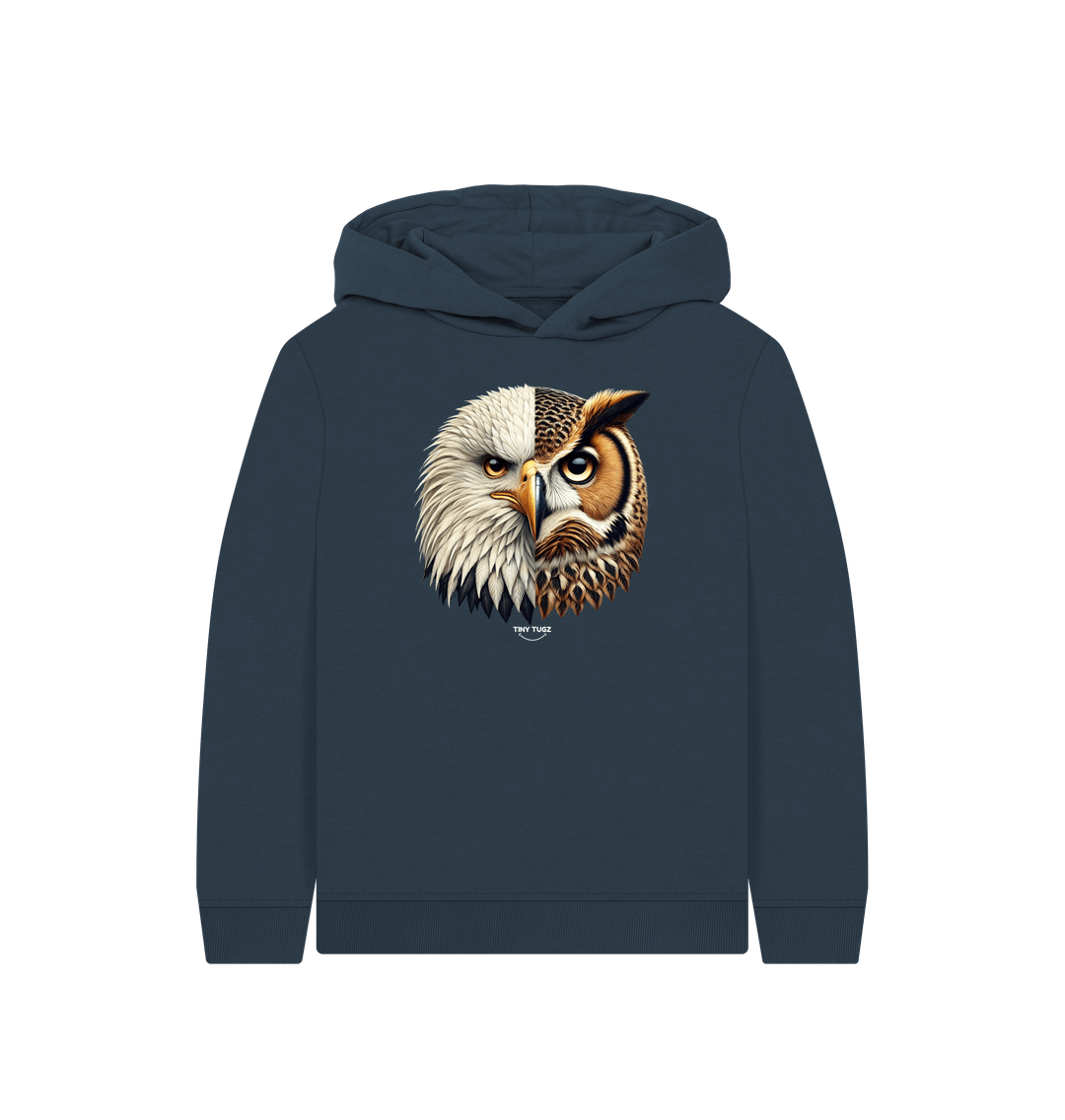 Navy Blue Printed Kids Hoodie