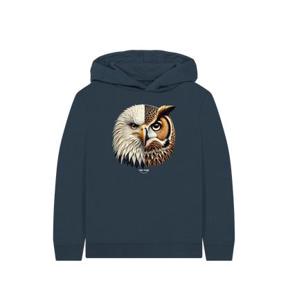 Navy Blue Printed Kids Hoodie