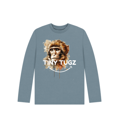 Stone Blue Printed Kids T-Shirt