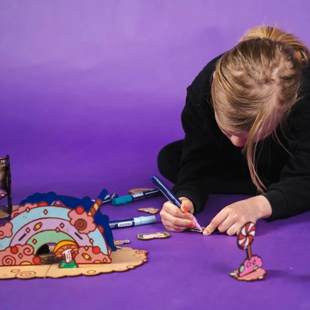 Candy Land - Colour-Your-Own Wooden Unicorn Play Set - Tiny Tugz™