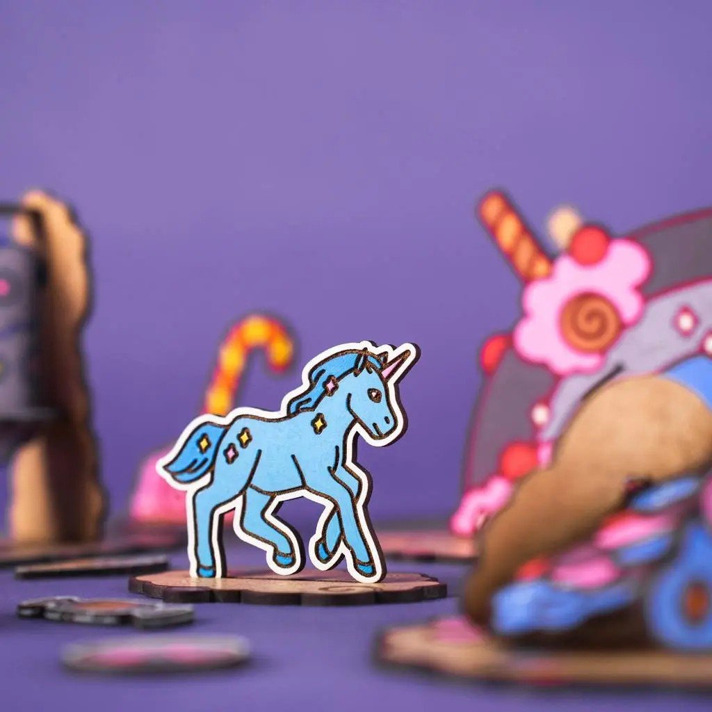 Candy Land - Colour-Your-Own Wooden Unicorn Play Set - Tiny Tugz™