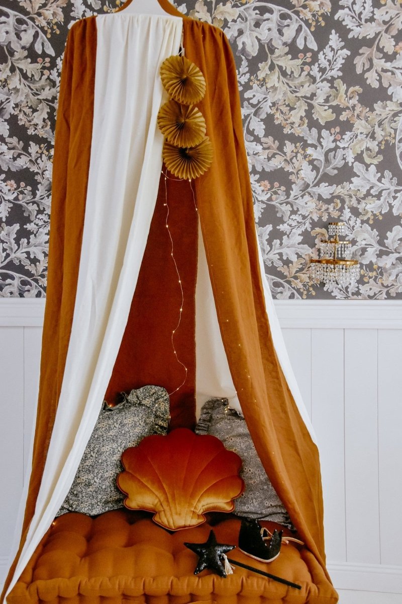 Caramel Circus Cotton & Linen Bed Canopy for Babies & Kids (0–6y) - Tiny Tugz™