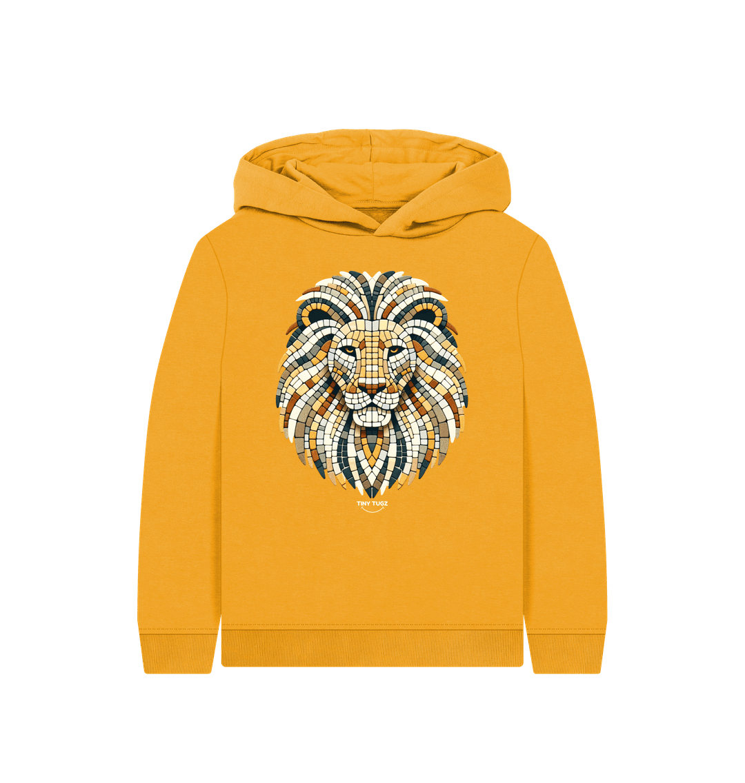 Mustard Printed Kids Hoodie