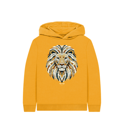 Mustard Printed Kids Hoodie