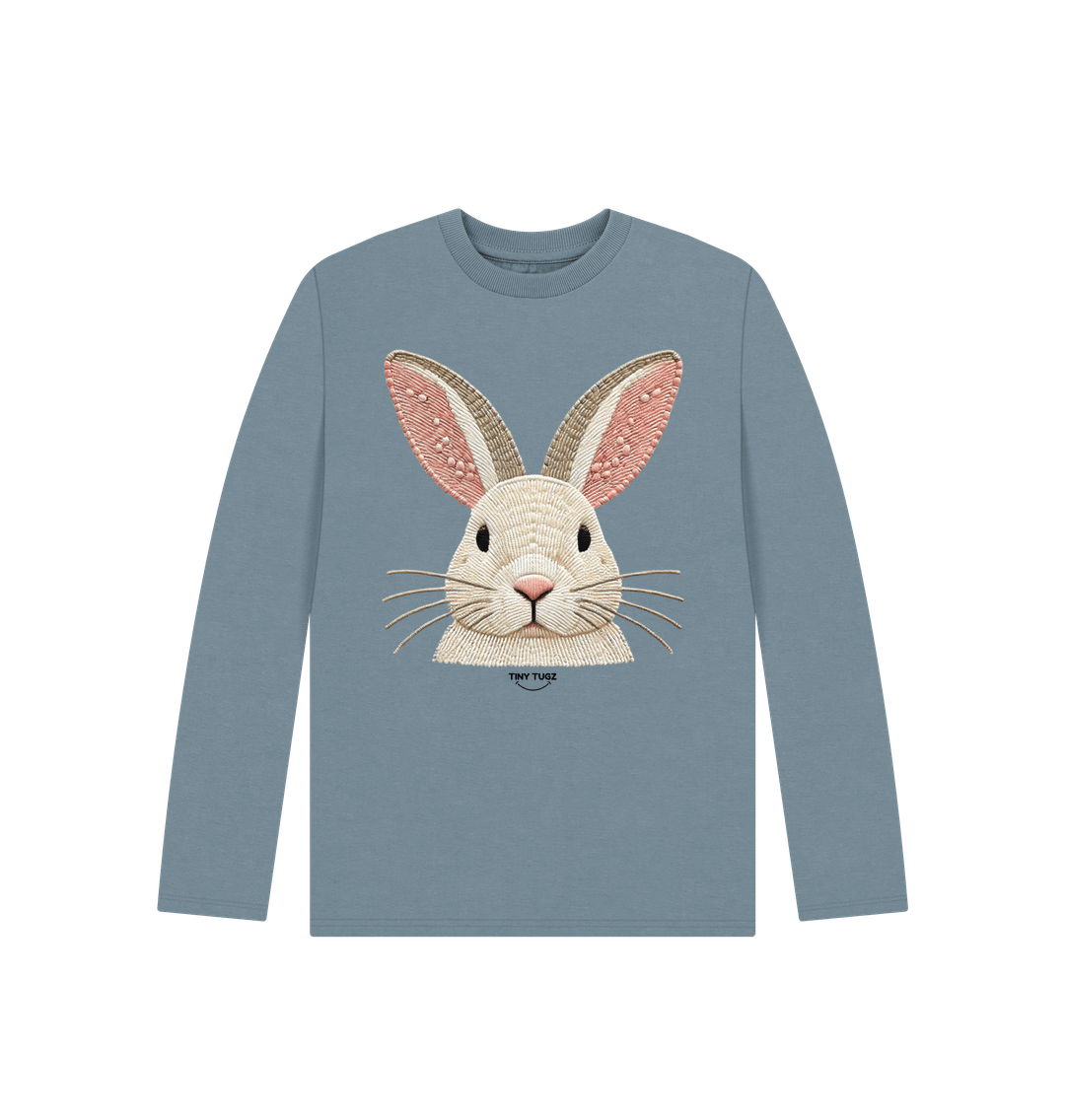 Stone Blue Printed Kids T-Shirt