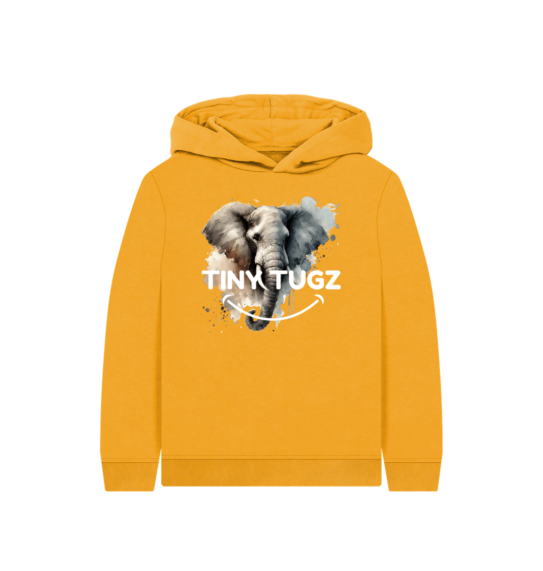 Mustard Printed Kids Hoodie