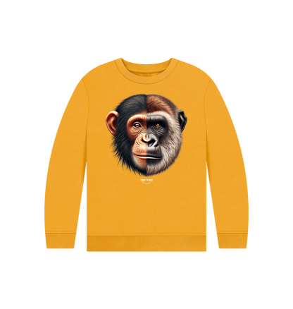 Mustard Printed Kids Jumper