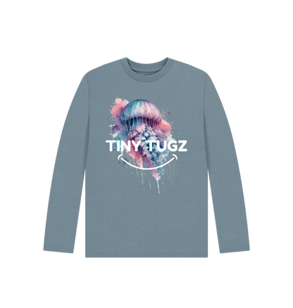 Stone Blue Printed Kids T-Shirt