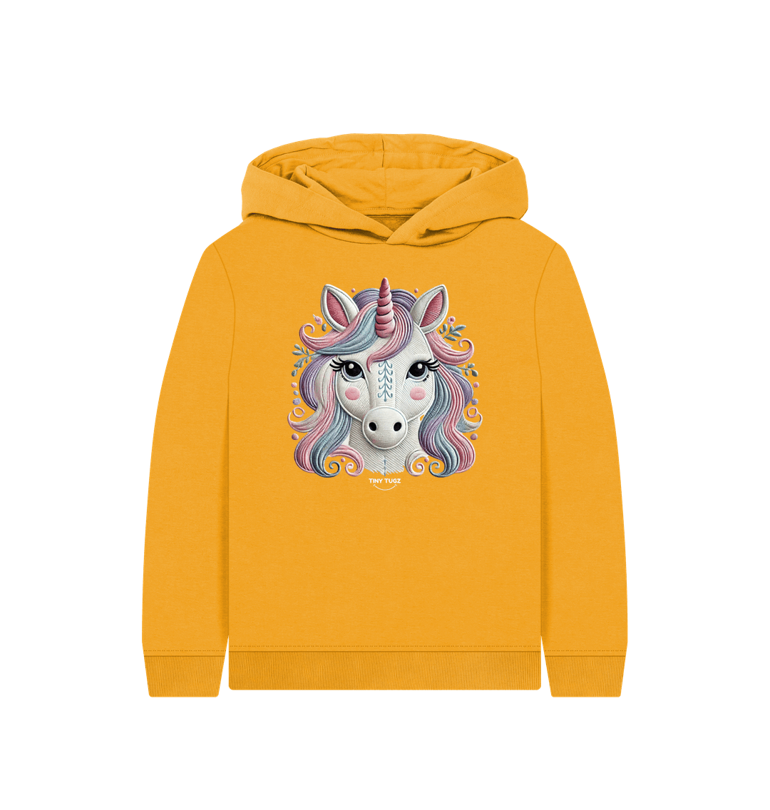Mustard Printed Kids Hoodie