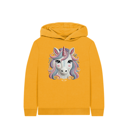 Mustard Printed Kids Hoodie