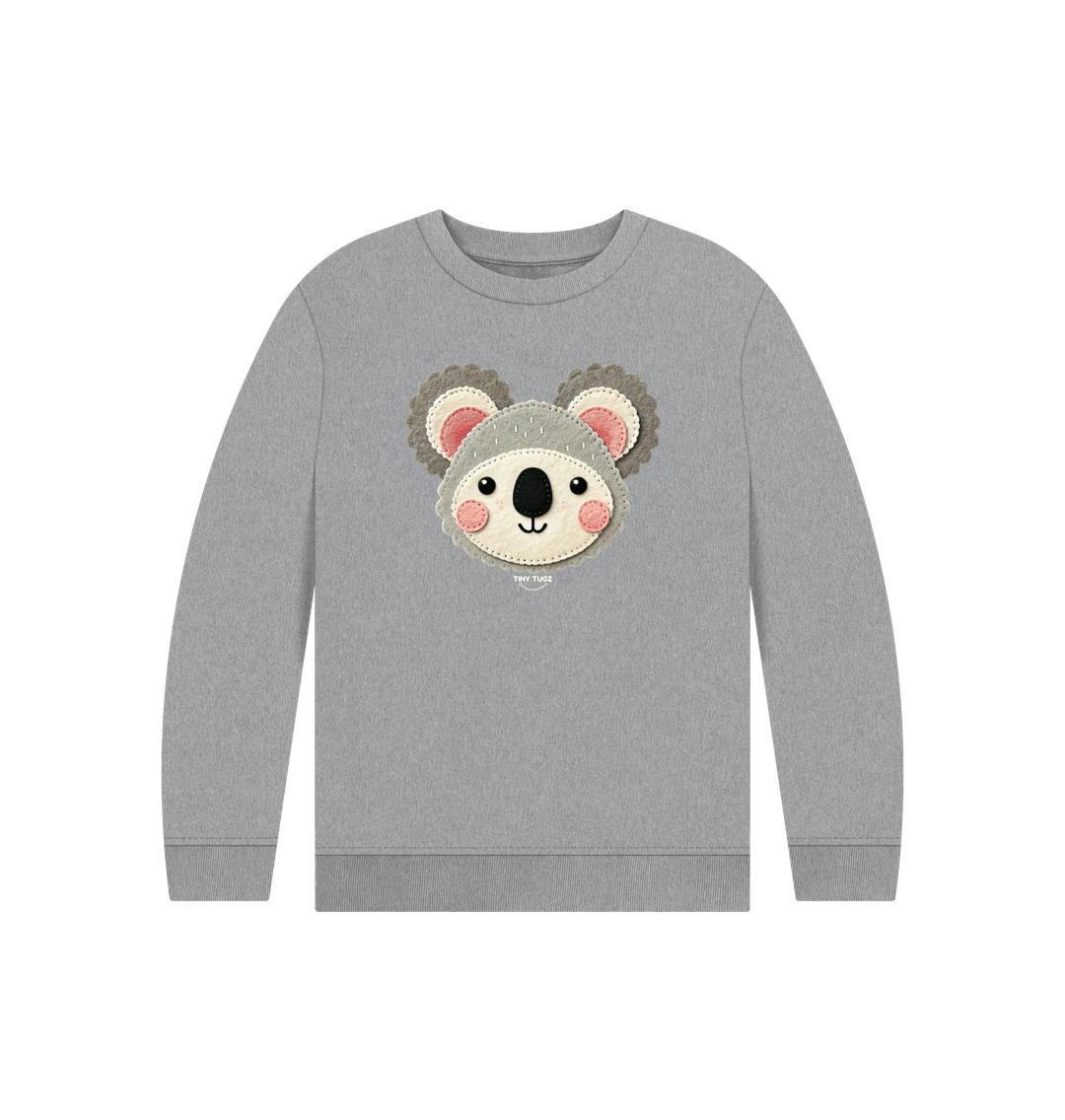 Athletic Grey Printed Kids Jumper