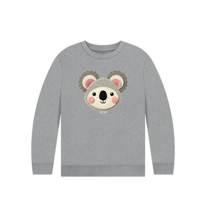 Athletic Grey Printed Kids Jumper