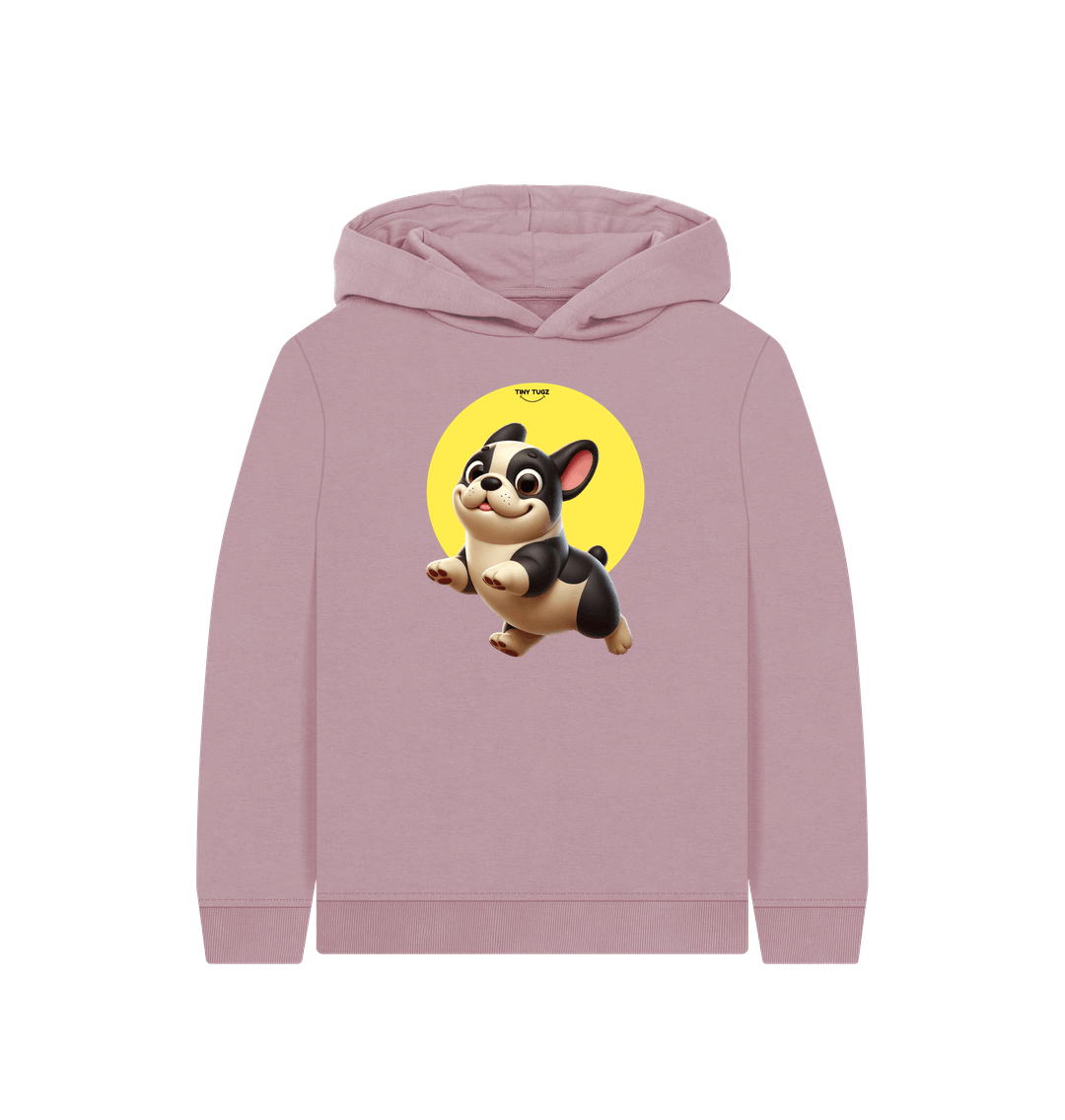 Mauve Printed Kids Hoodie