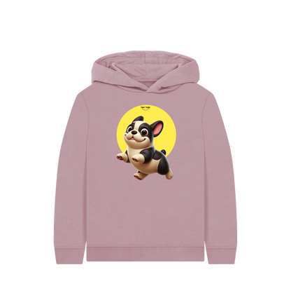 Mauve Printed Kids Hoodie