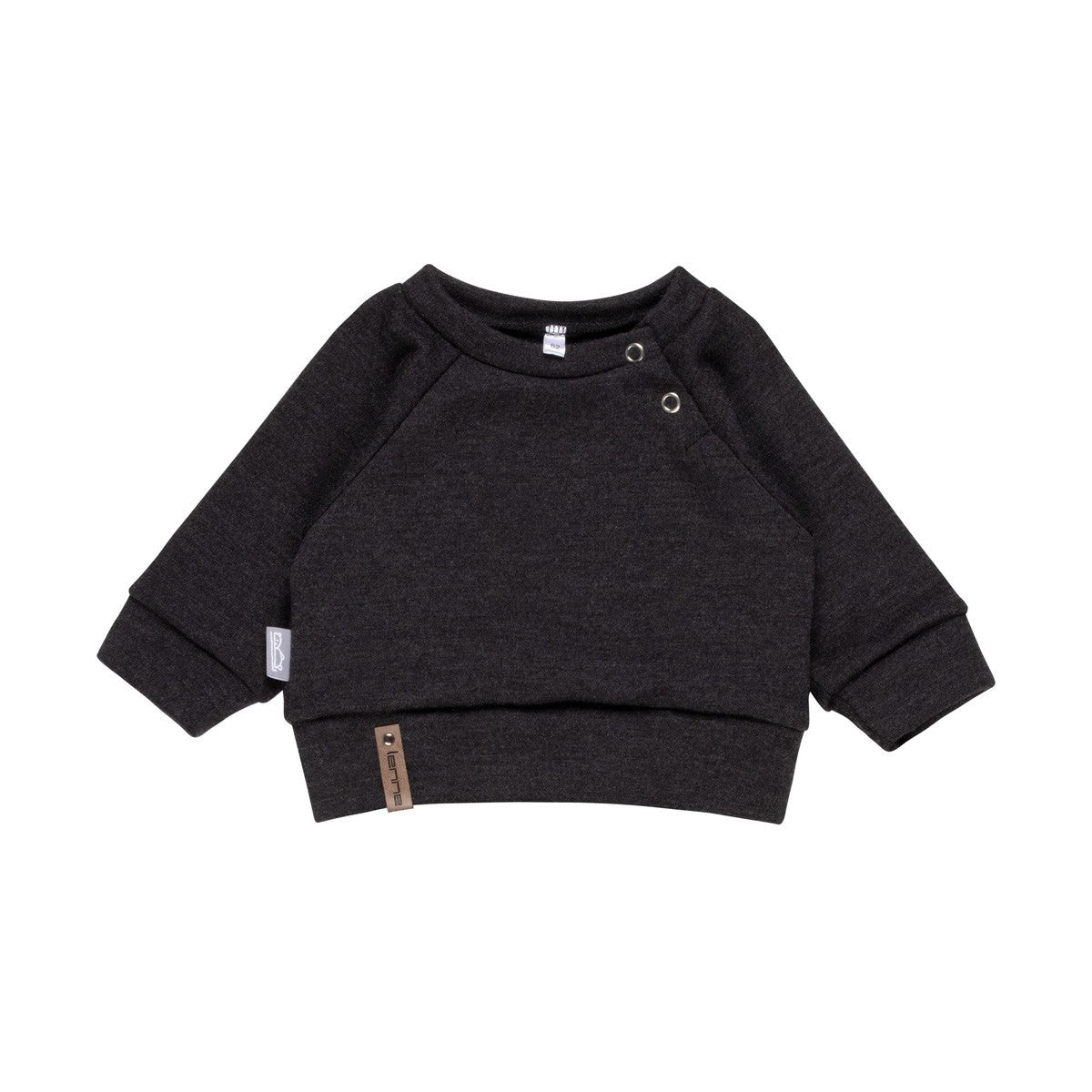 Children’s Merino Wool Top and Trousers Set – Dark Grey - Tiny Tugz™