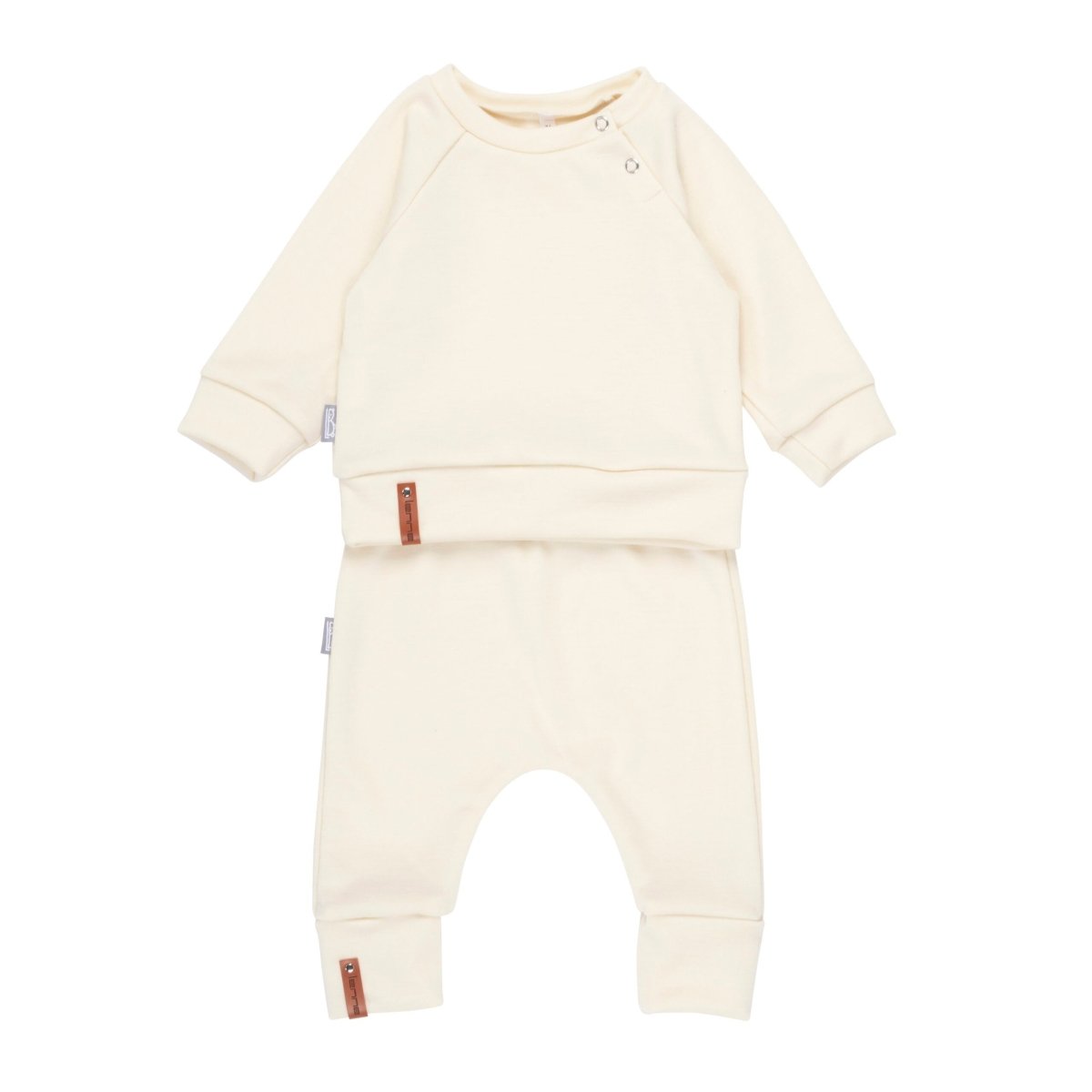 Children’s Merino Wool Top and Trousers Set – White - Tiny Tugz™