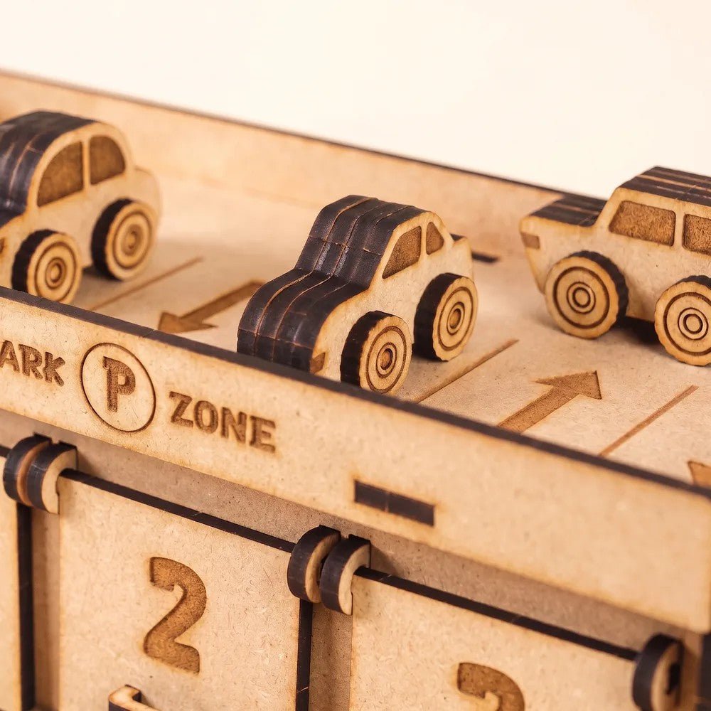 City Park Zone - Colour-Your-Own Wooden Car Park Play Set - Tiny Tugz™