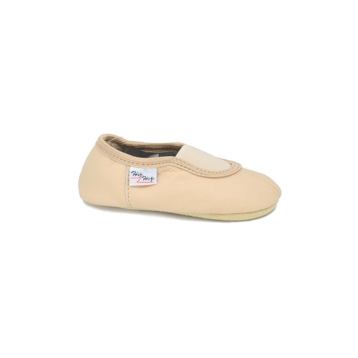 Classic Natural Leather Barefoot Toddlers & Kids Slippers (Beige) - Tiny Tugz™