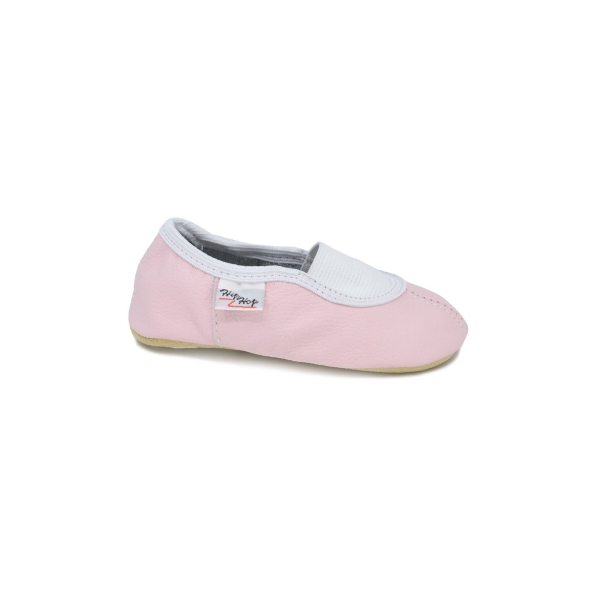 Classic Natural Leather Barefoot Toddlers & Kids Slippers (Pink) - Tiny Tugz™