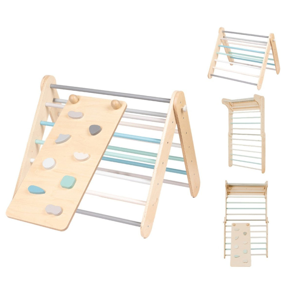 Climbing Ramp & Slide 2-in-1 for Triangle Climber & Swedish Wall – Pastel - Tiny Tugz™