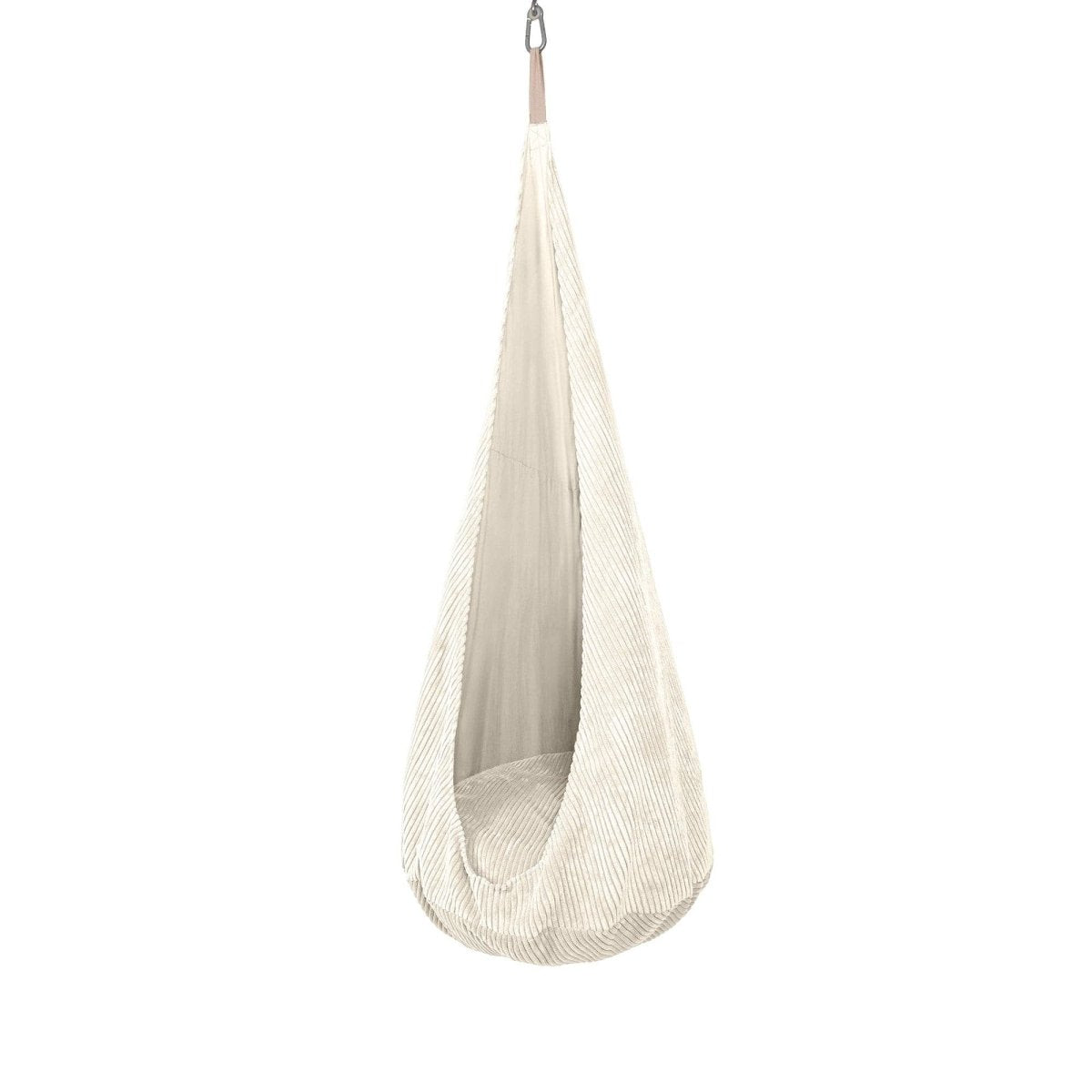 Cocoon Swing for Kids with Ribbed Corduroy (Ecru) - Tiny Tugz™