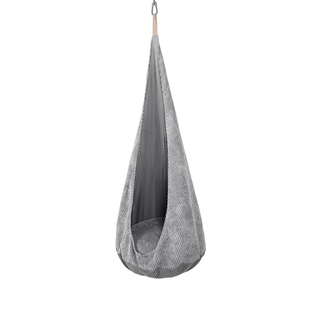 Cocoon Swing for Kids with Ribbed Corduroy (Grey) - Tiny Tugz™