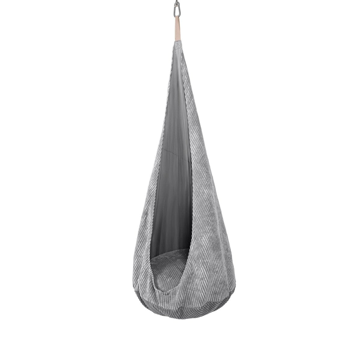 Cocoon Swing for Kids with Ribbed Corduroy (Grey) - Tiny Tugz™