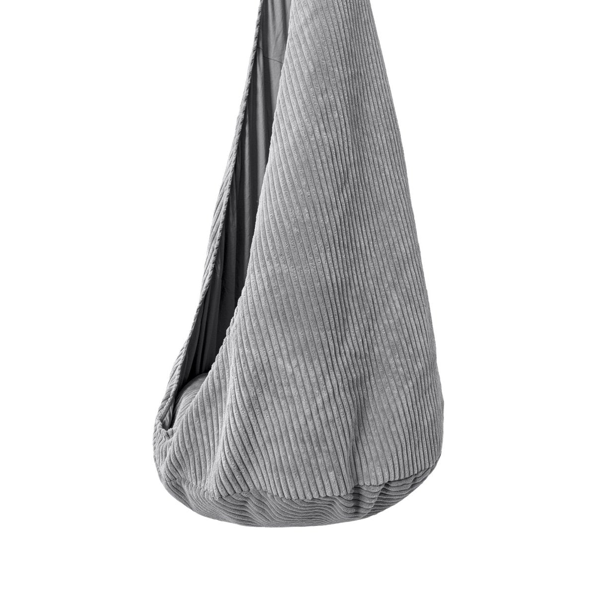 Cocoon Swing for Kids with Ribbed Corduroy (Grey) - Tiny Tugz™