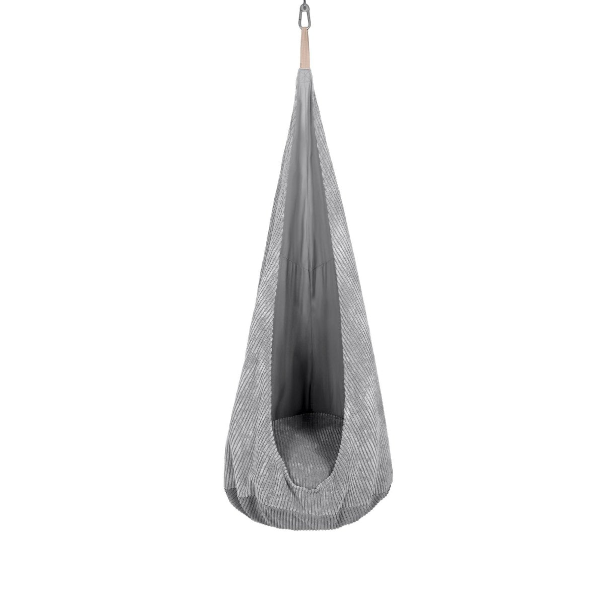 Cocoon Swing for Kids with Ribbed Corduroy (Grey) - Tiny Tugz™