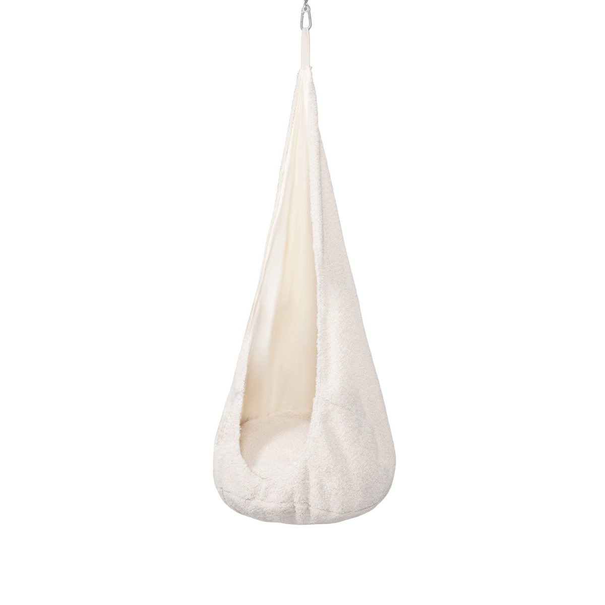 Cocoon Swing for Kids with Teddy Fleece (Cream) - Tiny Tugz™