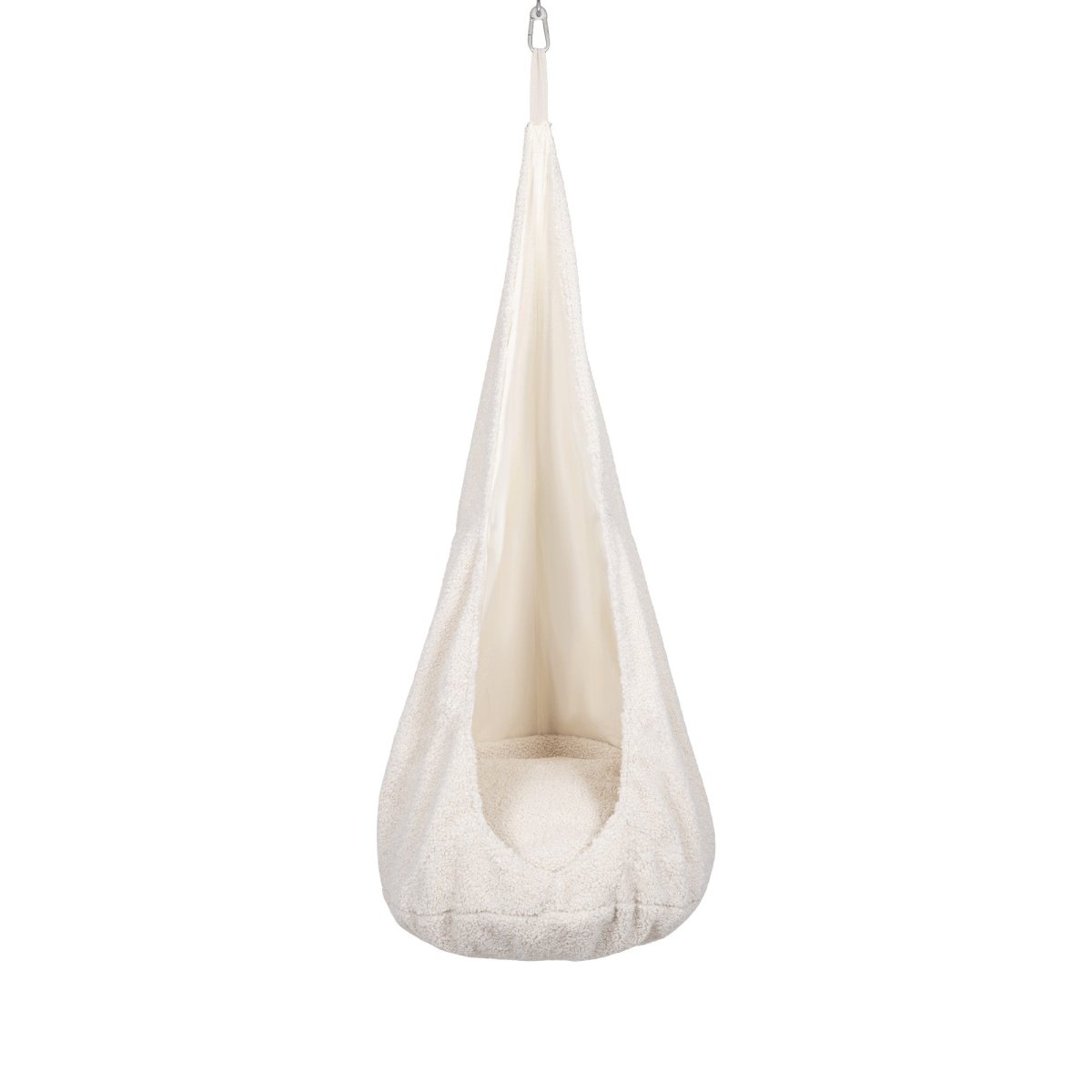 Cocoon Swing for Kids with Teddy Fleece (Cream) - Tiny Tugz™