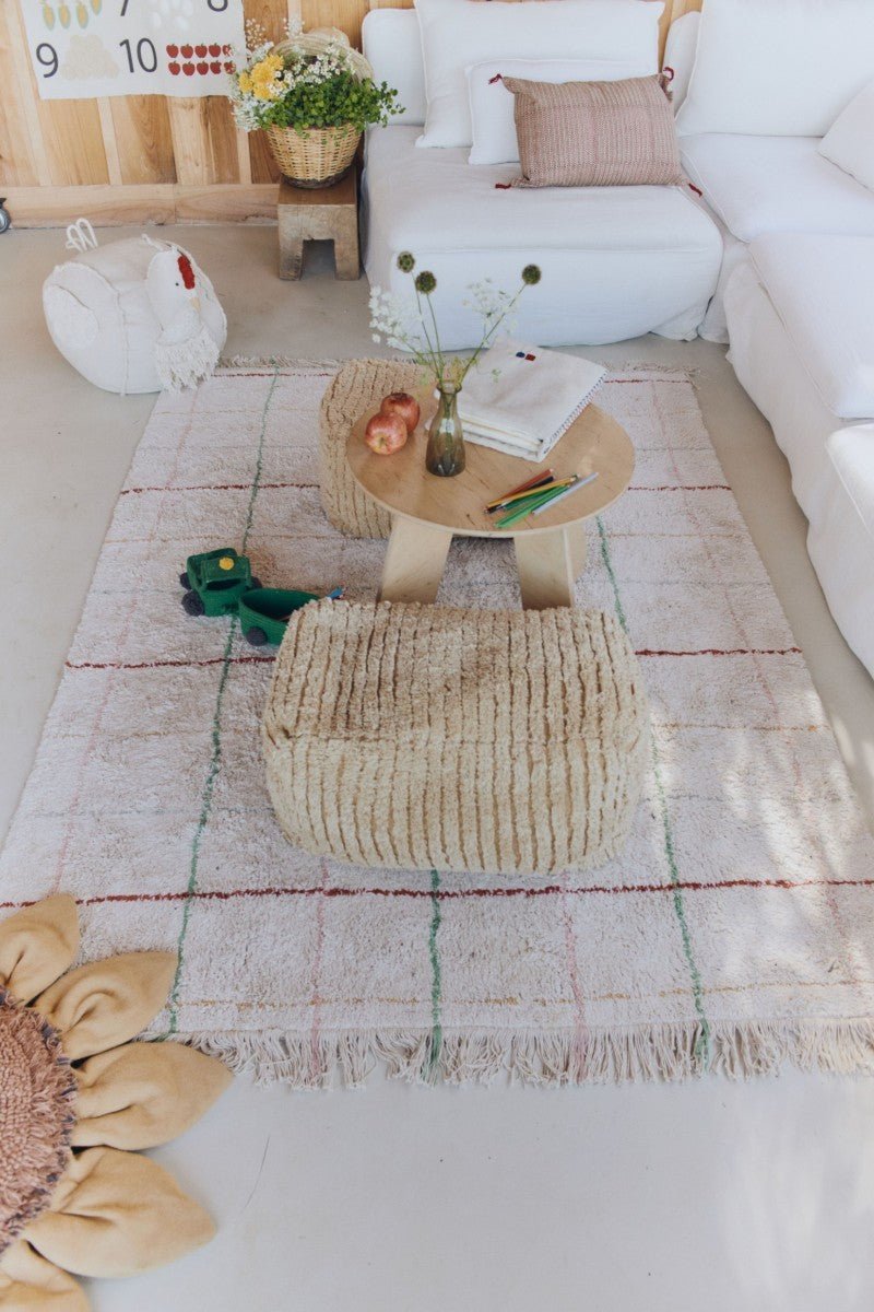 Colourful Lines Cotton Rug for Kids (140 x 200cm) - Tiny Tugz™