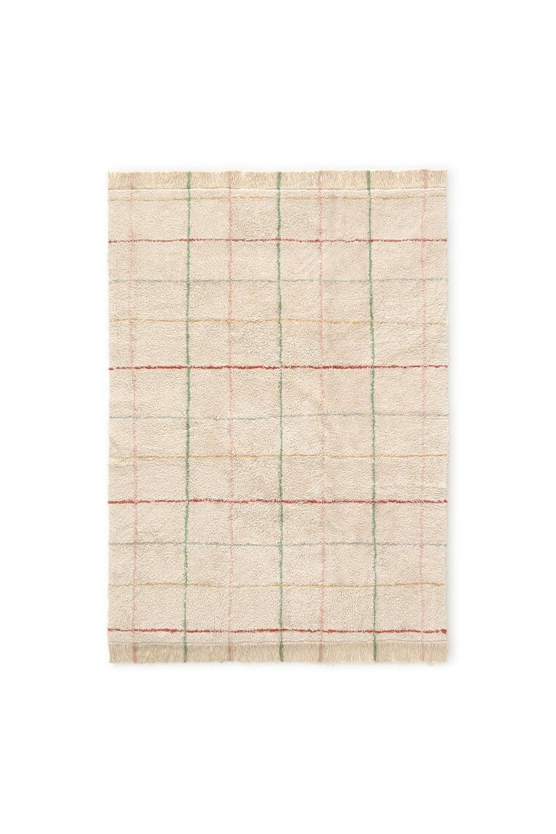 Colourful Lines Cotton Rug for Kids (90 x 130cm) - Tiny Tugz™