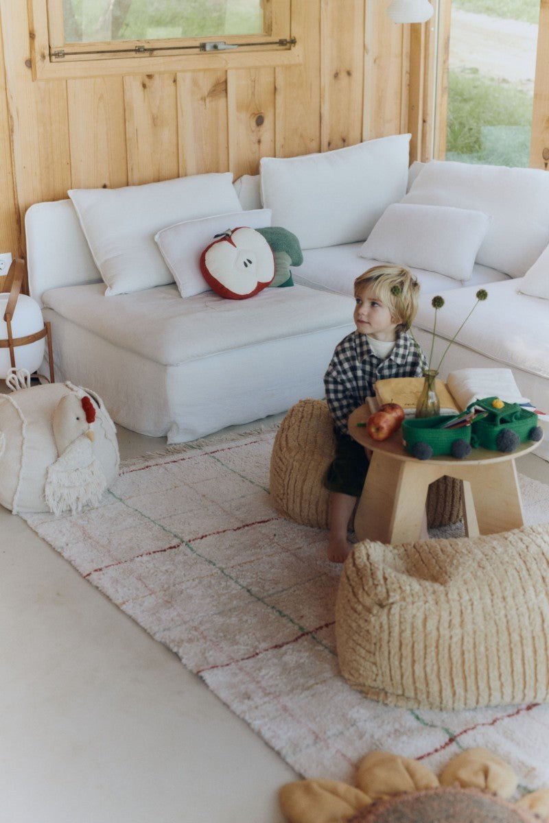 Colourful Lines Cotton Rug for Kids (90 x 130cm) - Tiny Tugz™