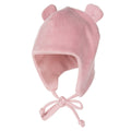 Cotton Velvet Baby Hat with Merino Wool Lining – Pink - Tiny Tugz™
