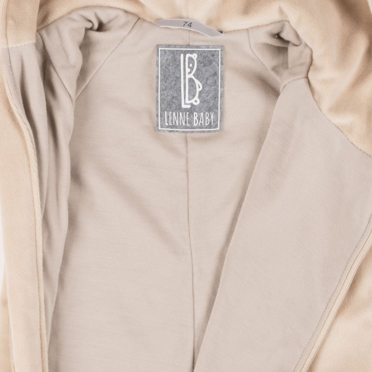 Cotton Velvet & Merino Wool Baby Overall – Beige - Tiny Tugz™