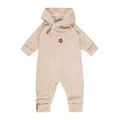 Cotton Velvet & Merino Wool Baby Overall – Beige - Tiny Tugz™