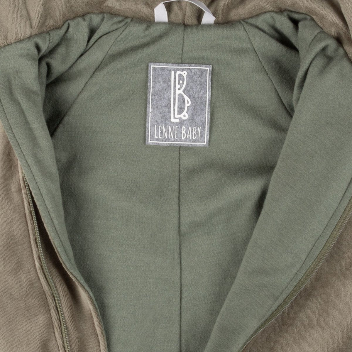 Cotton Velvet & Merino Wool Baby Overall – Khaki Green - Tiny Tugz™