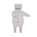 Cozy Cotton Eared Jumpsuit for Babies & Kids (Melange Grey) - Tiny Tugz™
