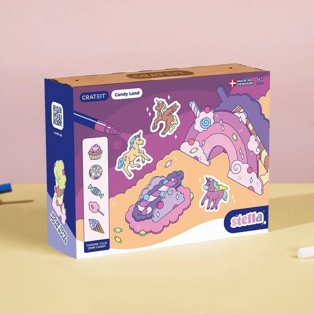 Crateit Candy Land – Colour-Your-Own Wooden Unicorn Play Set, photo 11